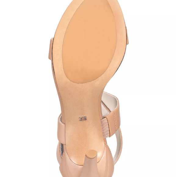 Kenneth Cole New York Brooke Cross Sandals Latte -6 - Picture 5 of 9